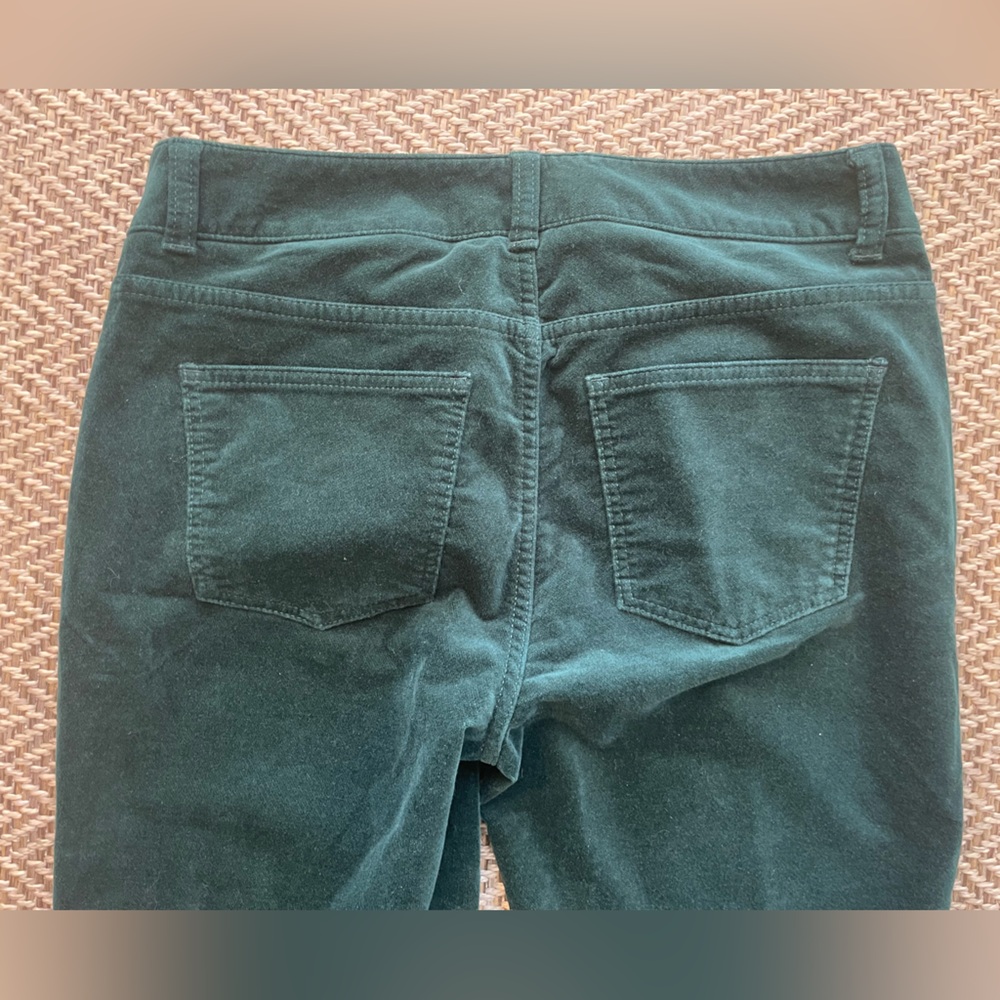 Talbots size 4 dark green velvateen slacks - Picture 6 of 8